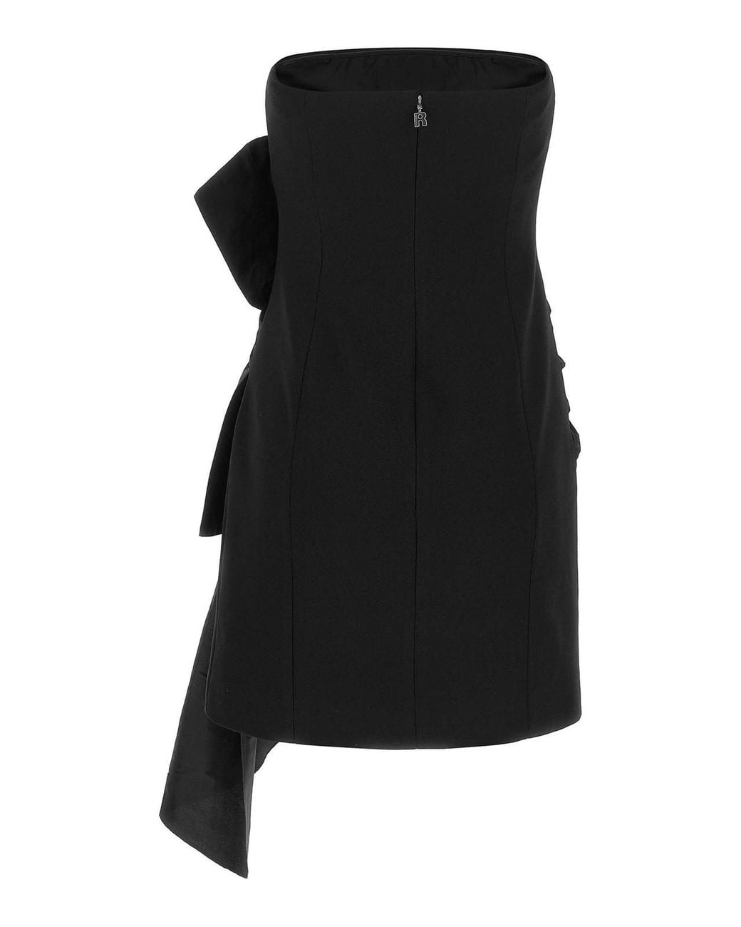 ROTATE BIRGER CHRISTENSEN Black Bustier Bow Technical Dress