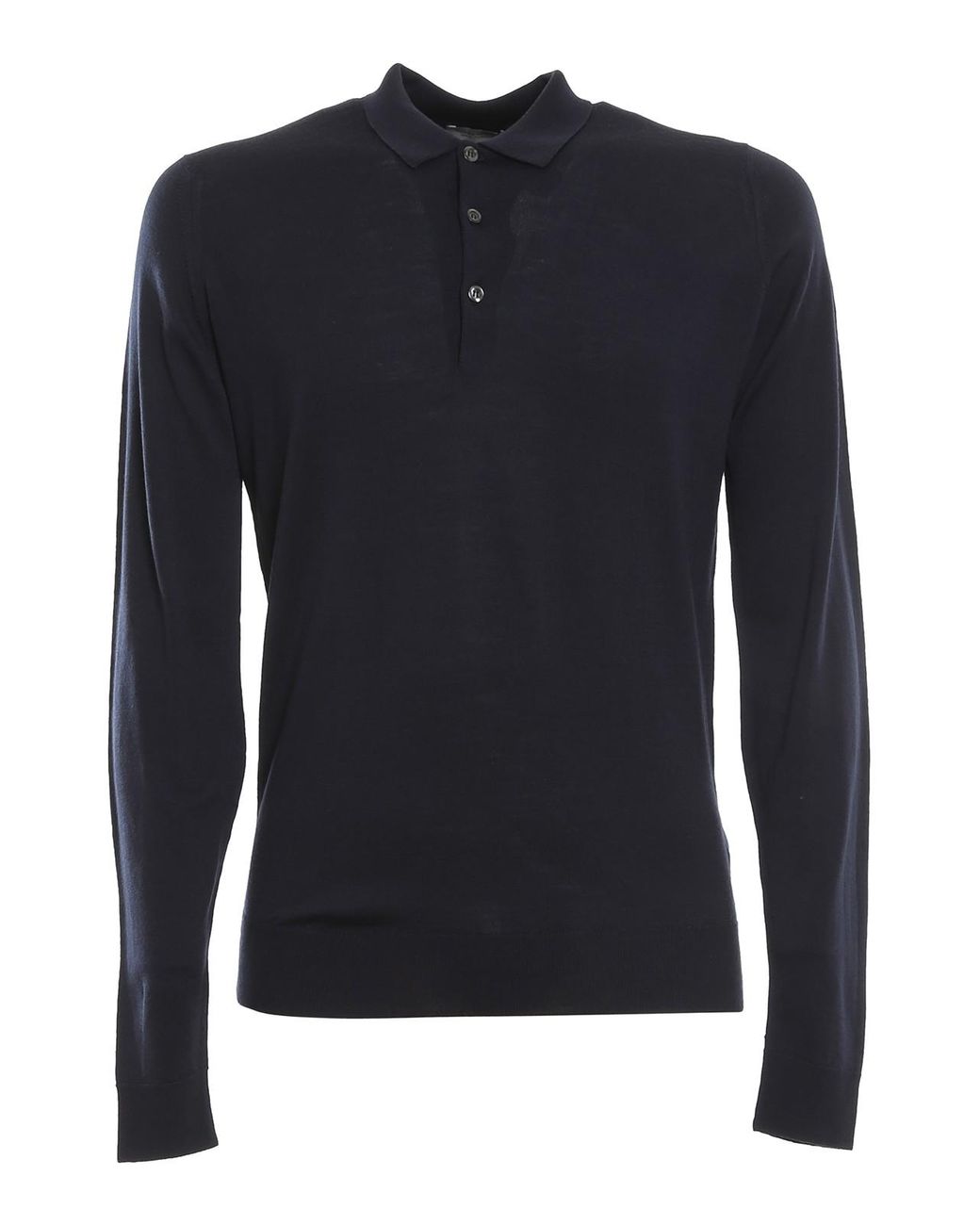 John Smedley Blue Merino Wool Jumper for men