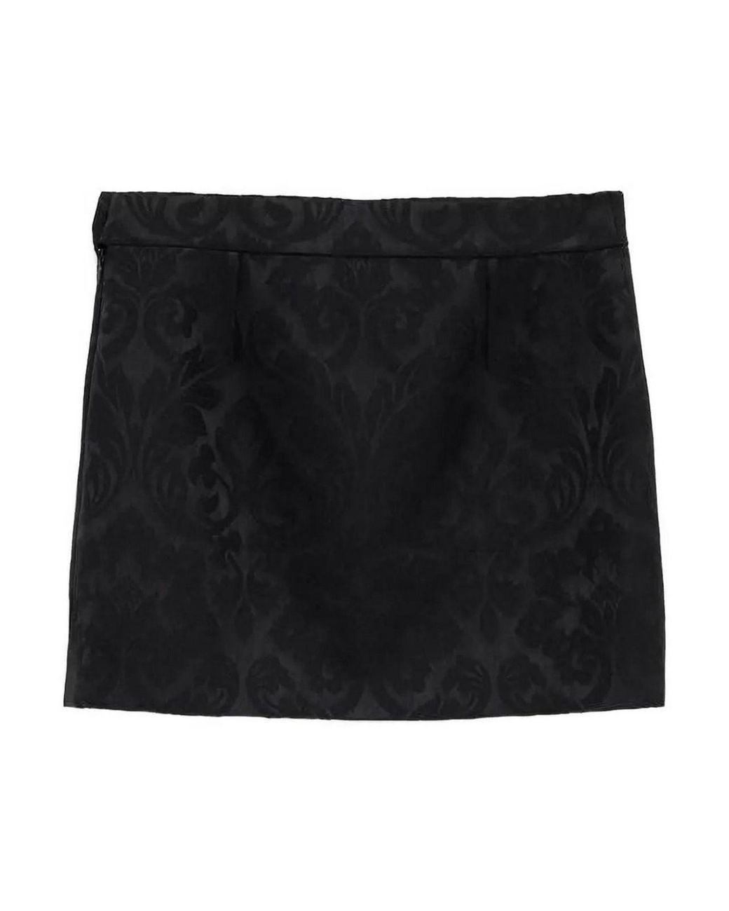 Chloé Black Damask-Pattern Skirt