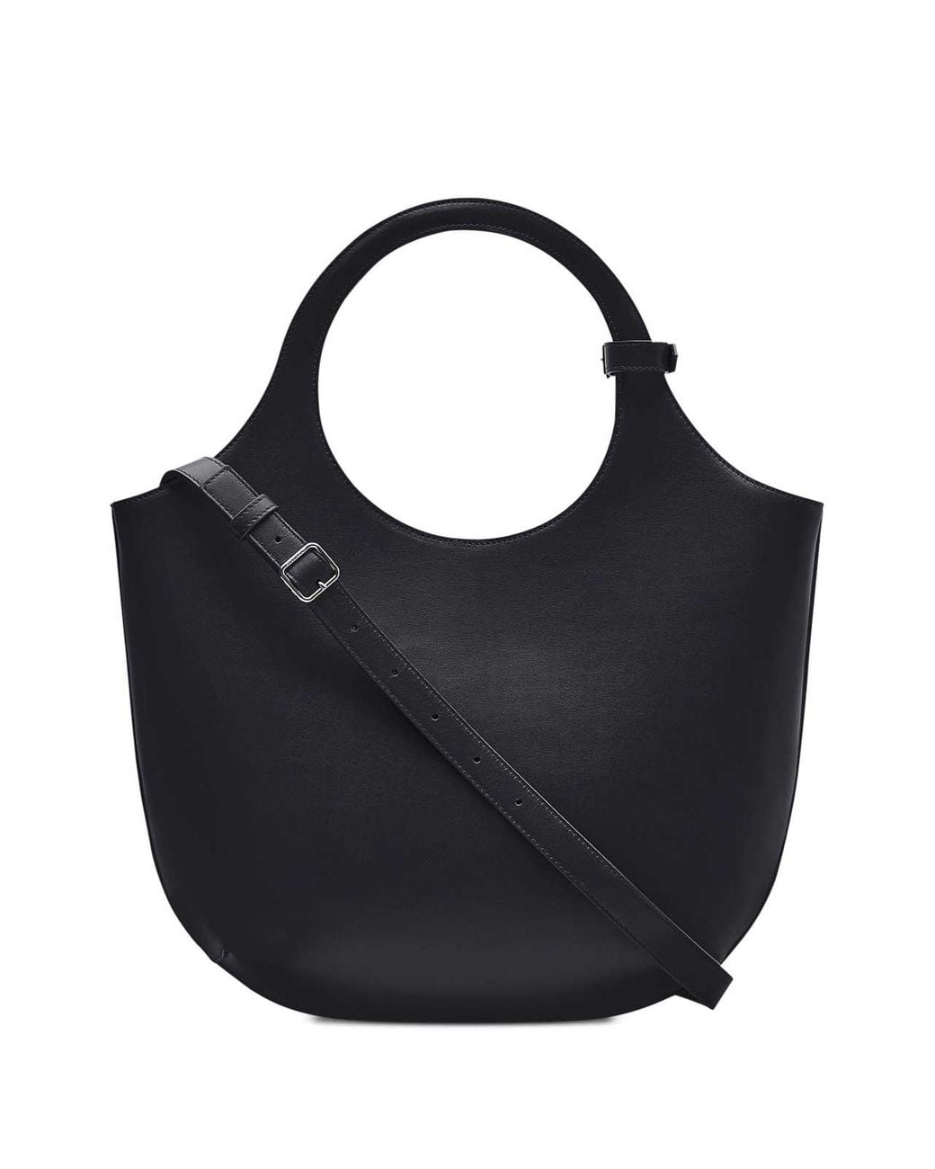 Courreges Blue Medium Holy Leather Tote Bag