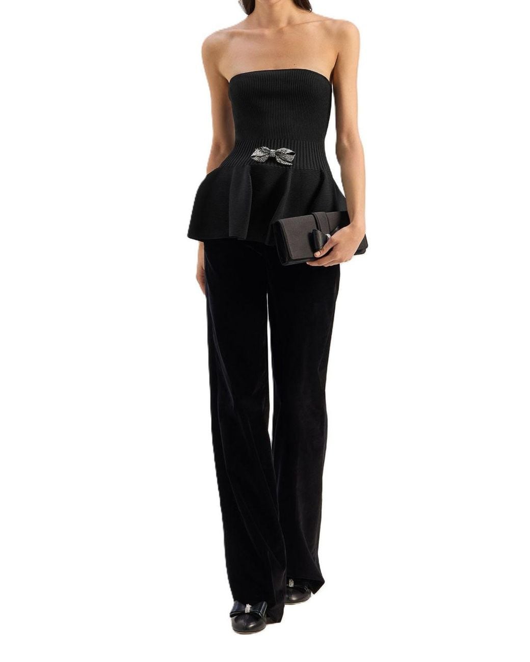 Genny Black Top Peplum