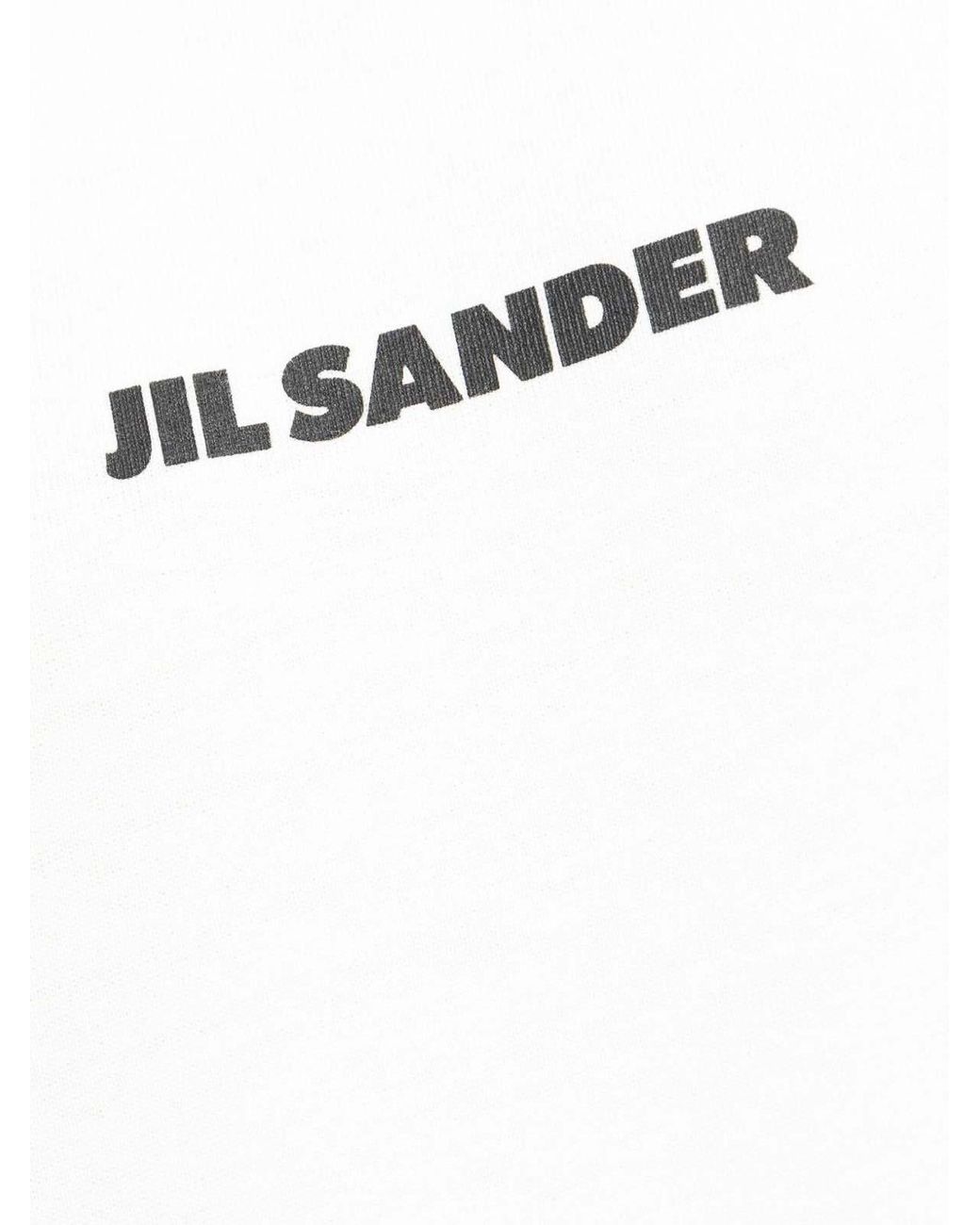 Jil Sander White Crewneck Short Sleeves Logo T-Shirt for men