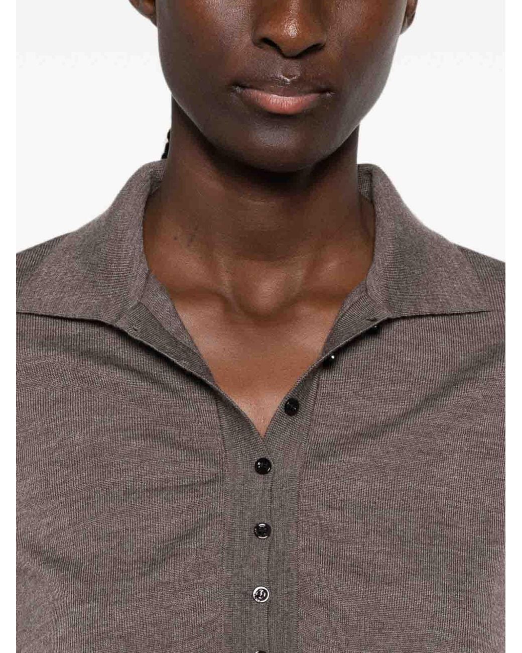 Pinko Brown Vaduz Taupe Polo Shirt