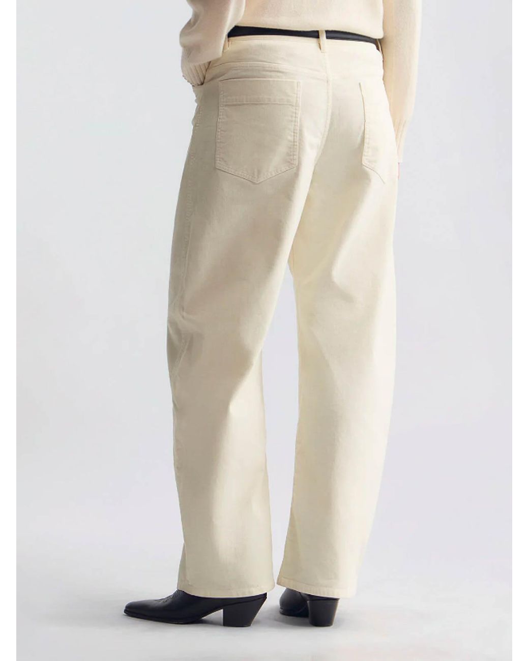 Nili Lotan Natural Wide-Leg Trousers