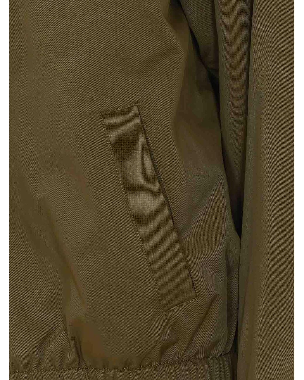 ELEH Green Bomber With Frontal Zip Closure