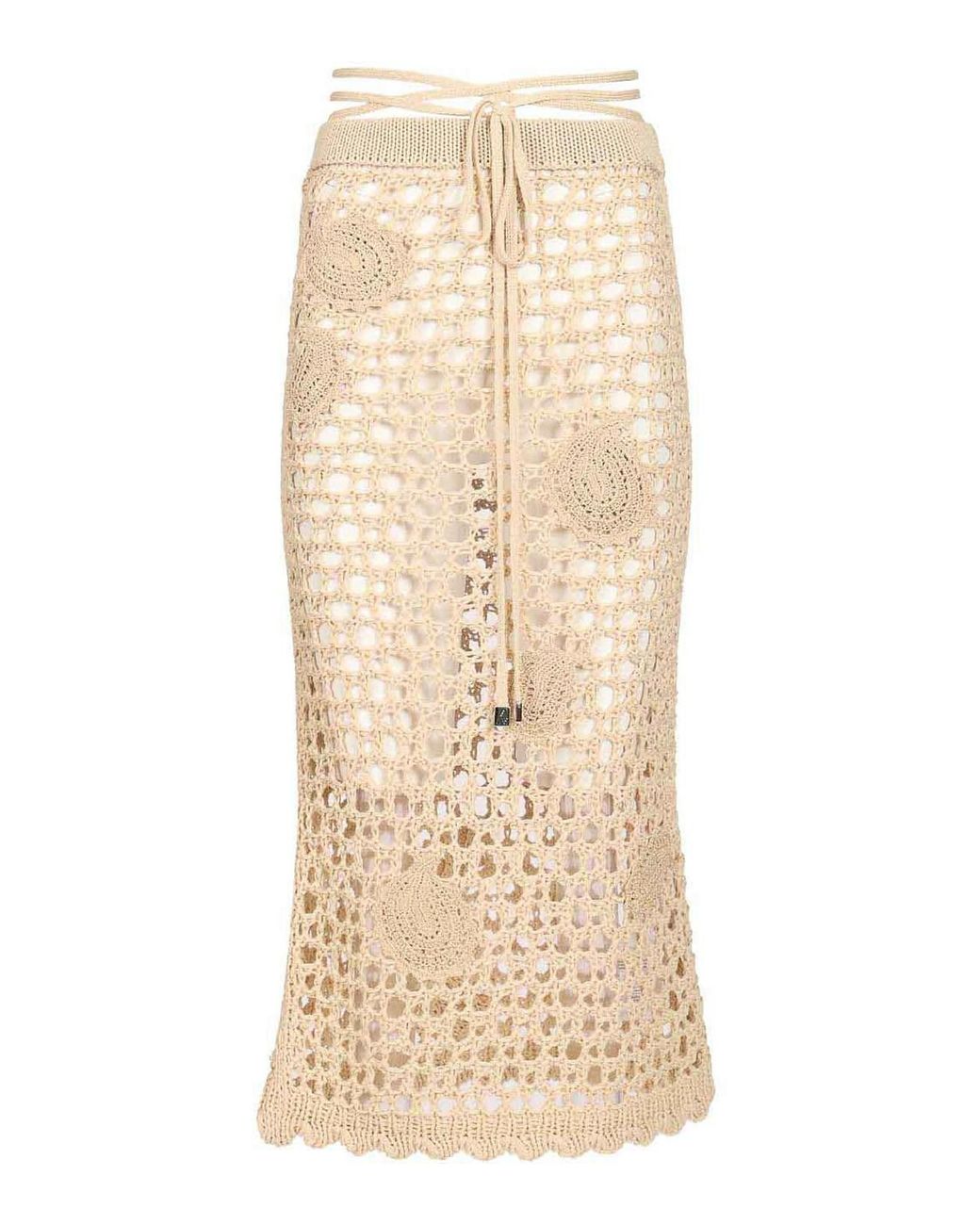 The Attico Natural Midi Skirt
