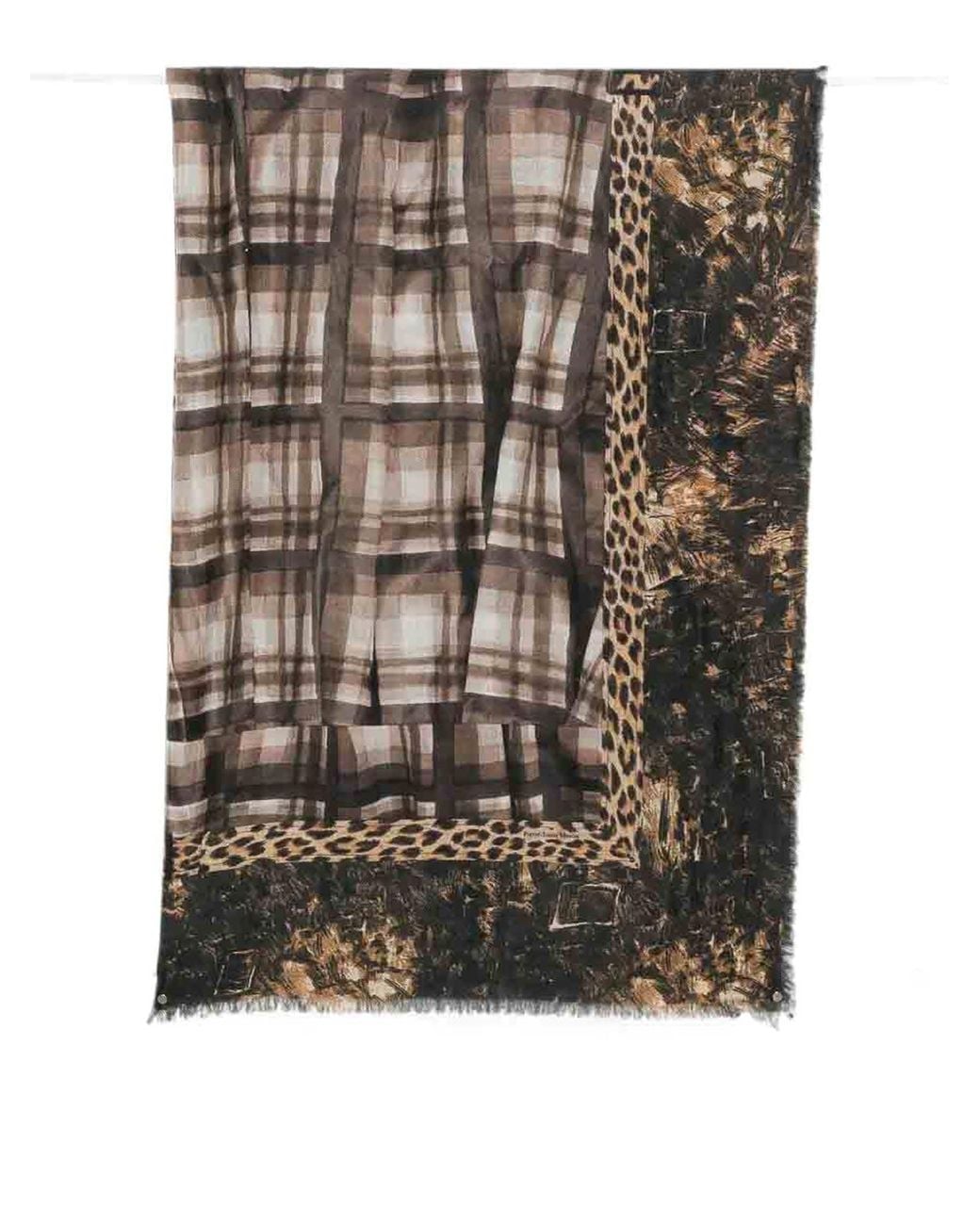 Pierre Louis Mascia Black Euclidex Cm 135X195 Scarf