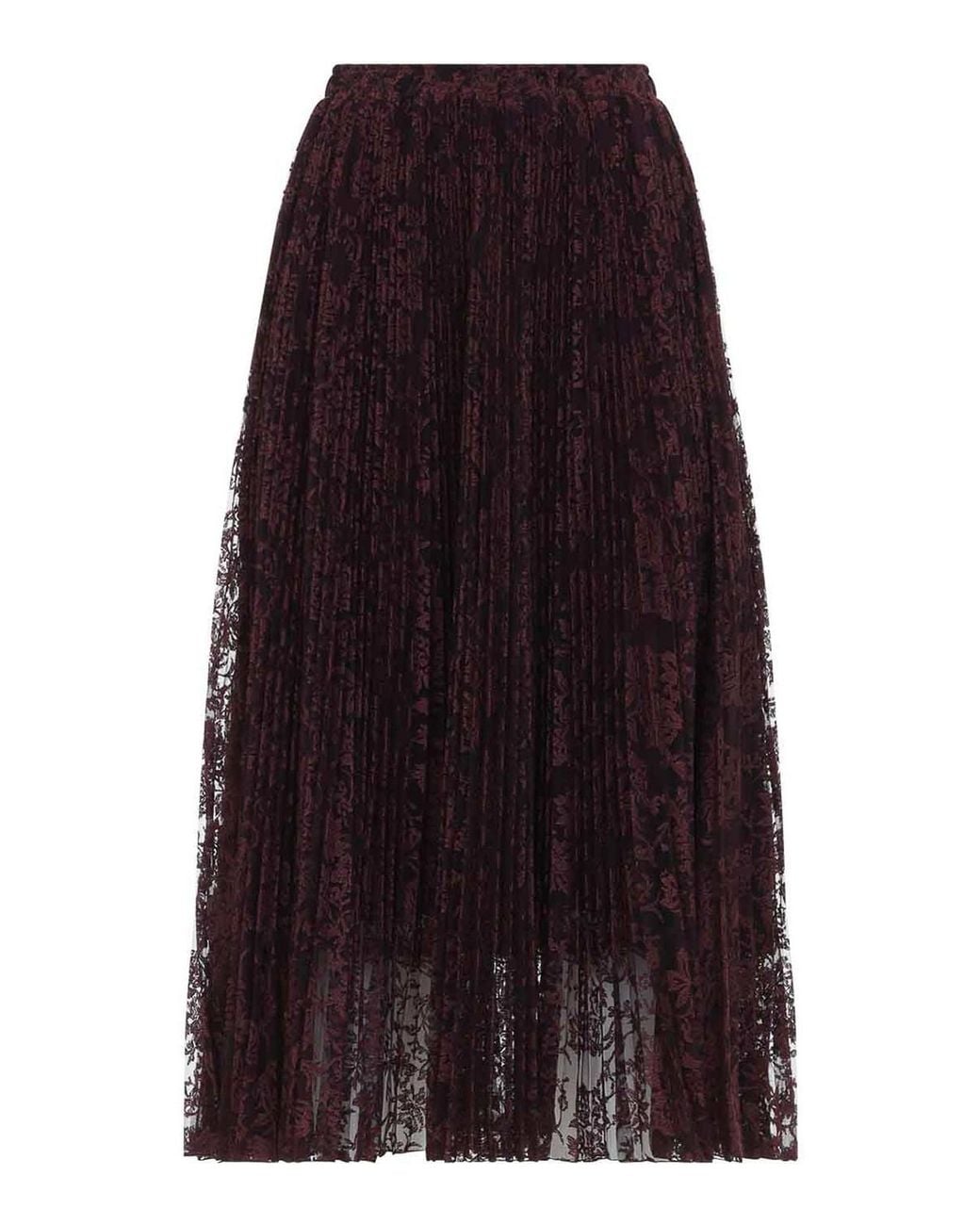 Ermanno Scervino Purple Lace Midi Skirt