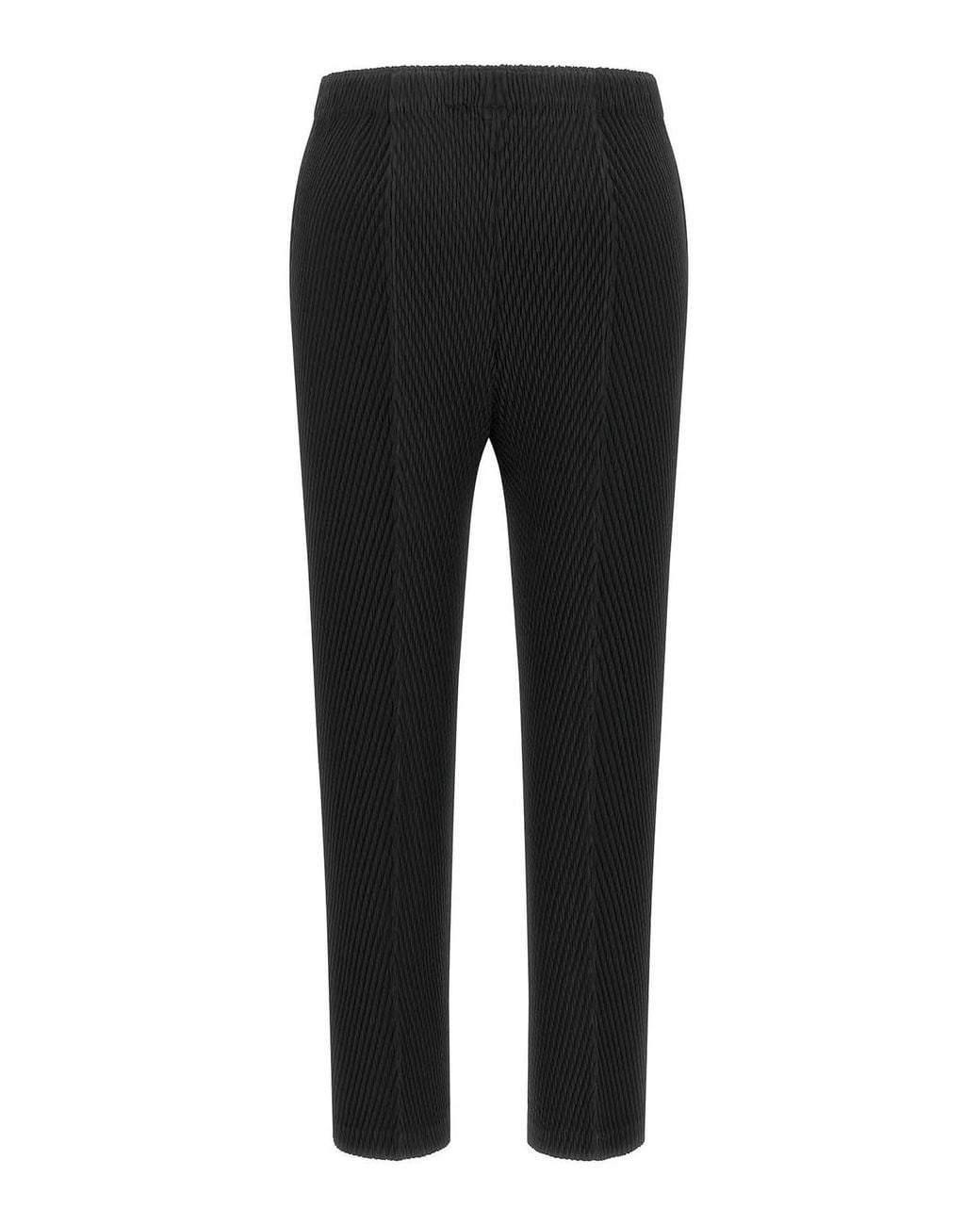 Issey Miyake Black Rhombus Pleats Technical Trousers