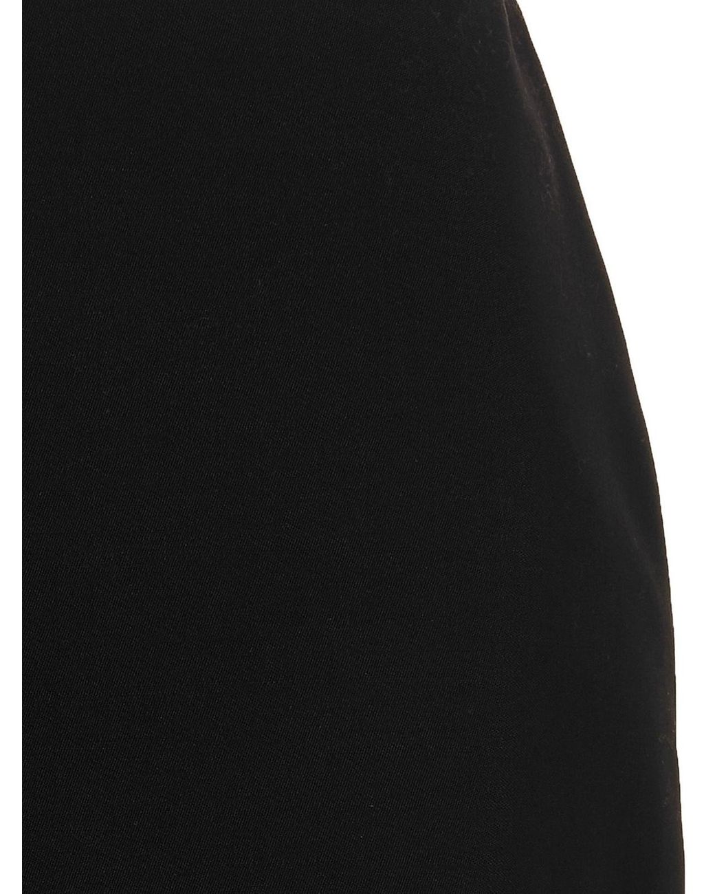 McQueen Black Wool Midi Skirt