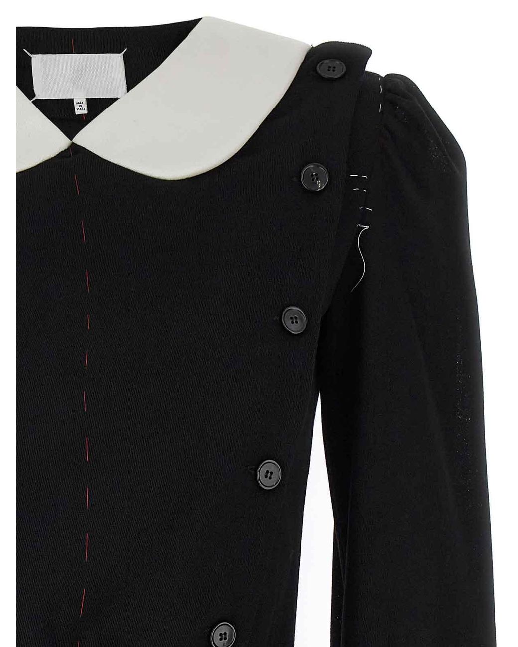 Maison Margiela Black Unfinished Stitching Dress