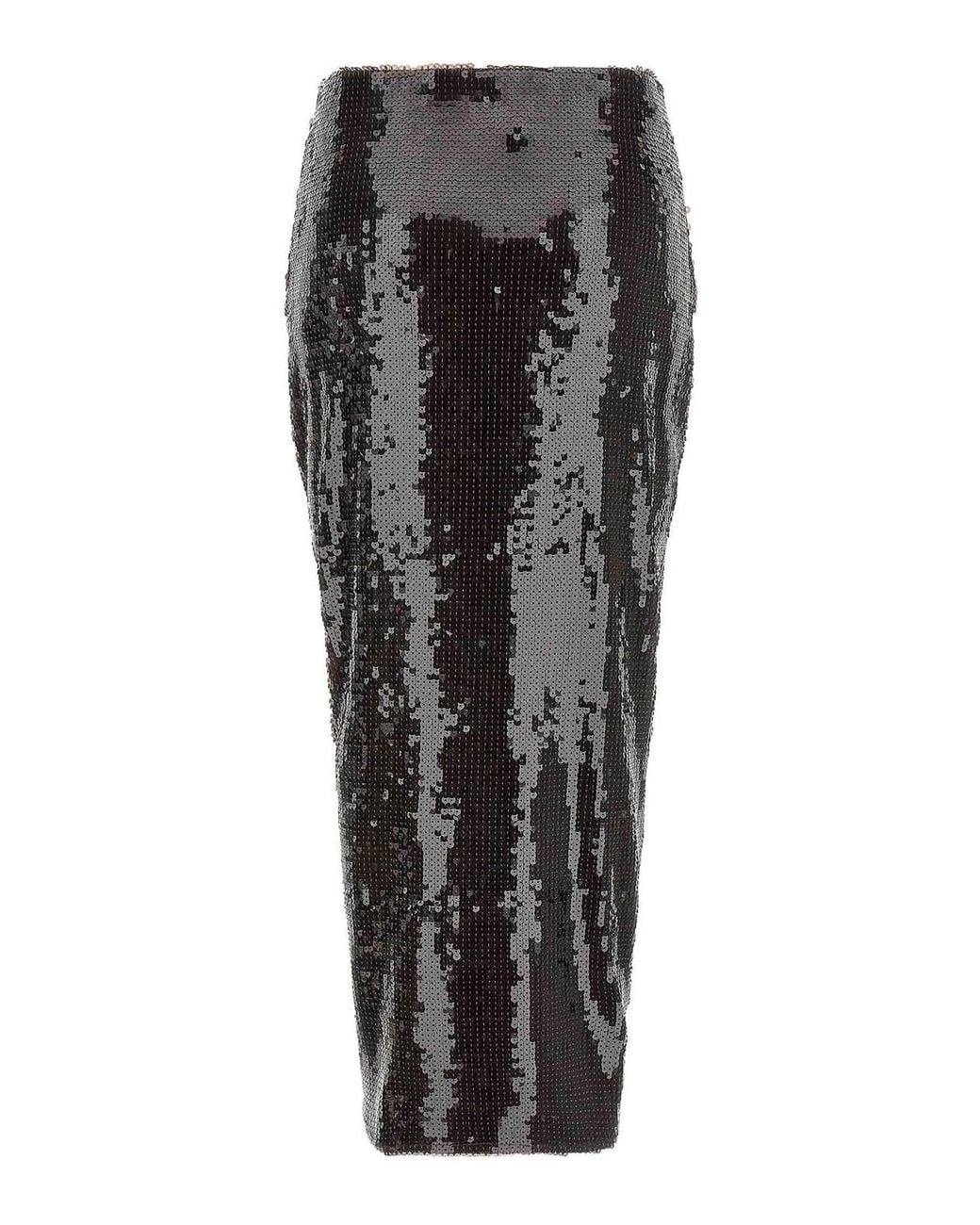 ROTATE BIRGER CHRISTENSEN Black Rotate Birger Christensen 'Sequins Knot' Skirt