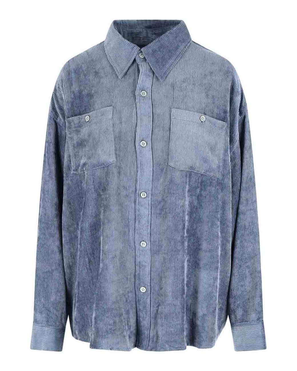 MYTHINKS Blue Corduroy Shirt