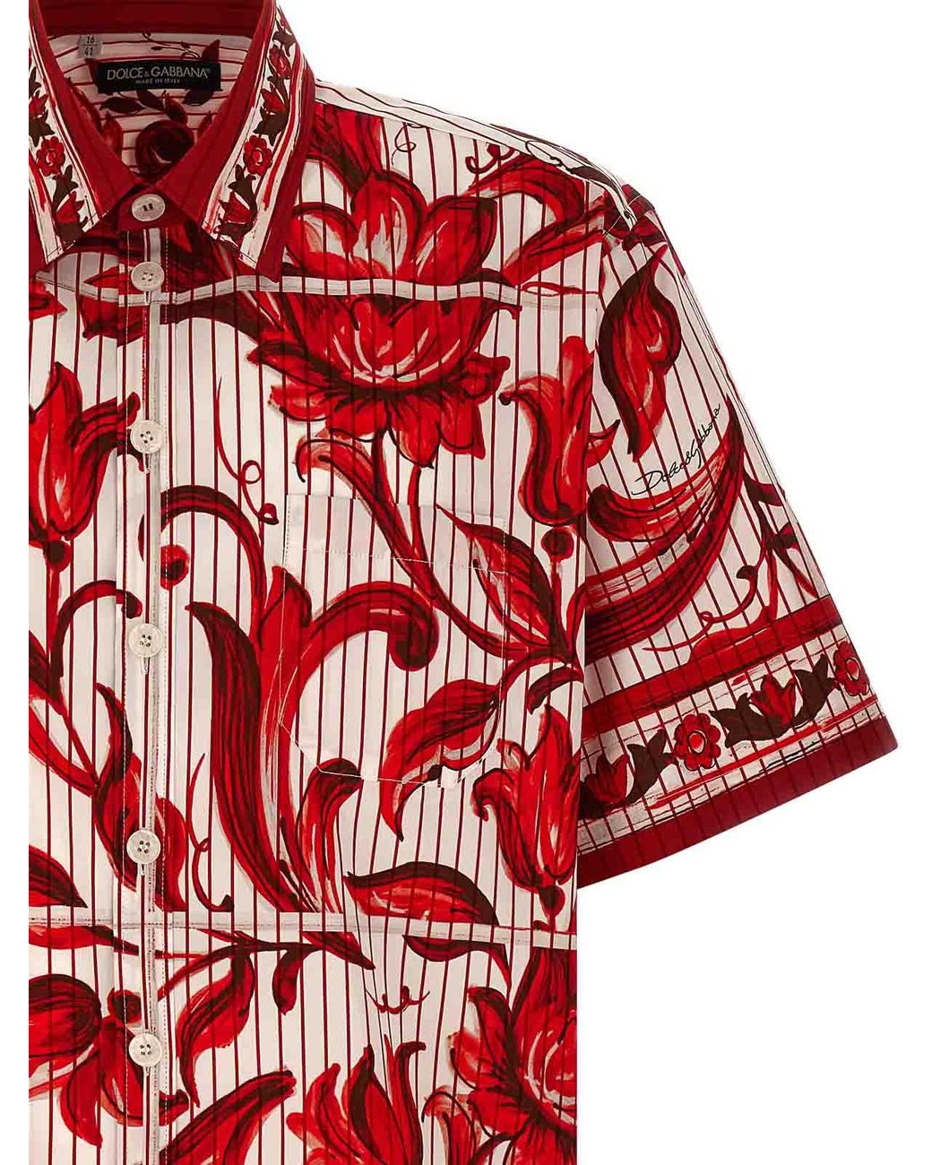Dolce & Gabbana Red Maiolica' Shirt for men