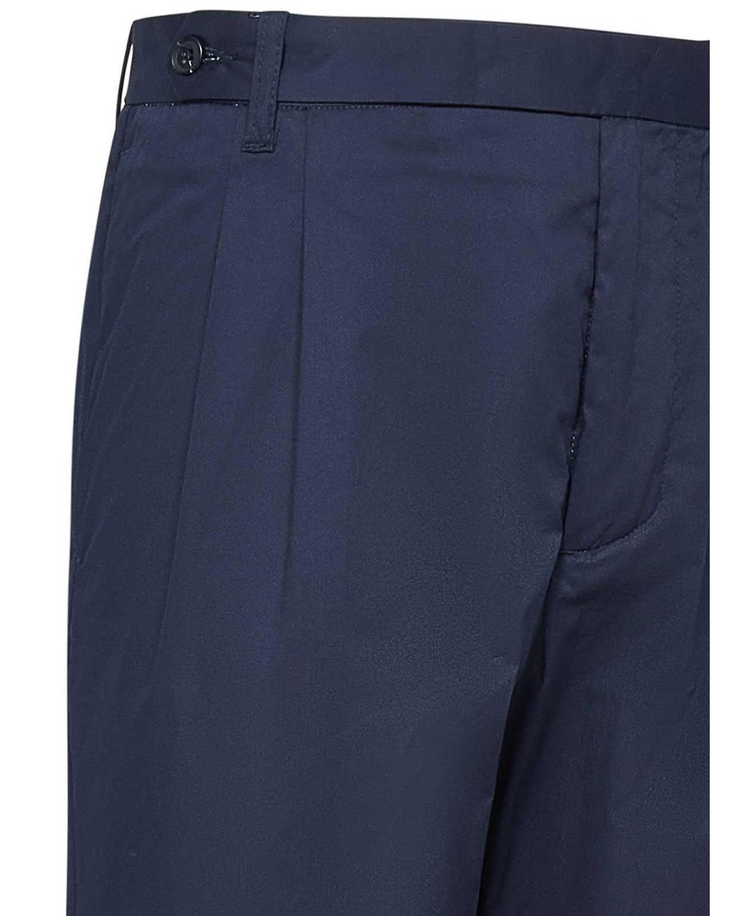 Franzese Collection Blue Pleat Trousers for men