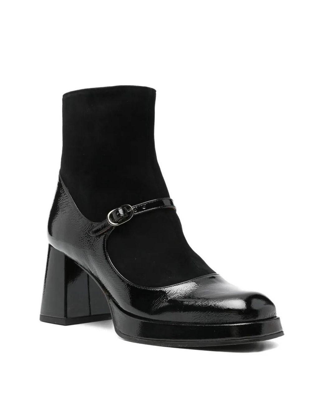 Chie Mihara Black Kabry Patent-Leather Ankle Boots