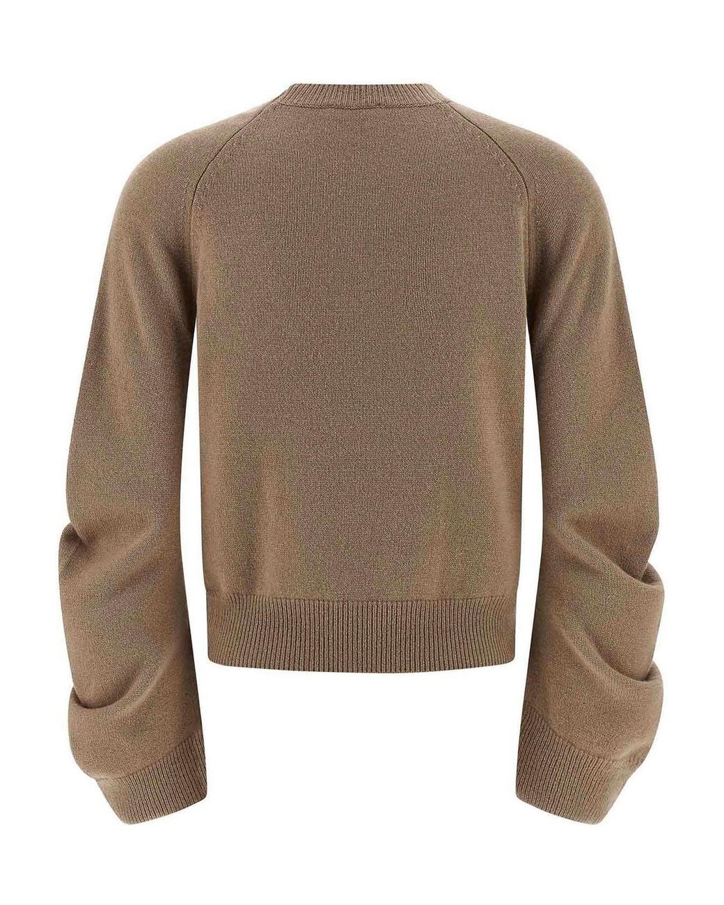 Nude Brown Curved Sleeve Sweater