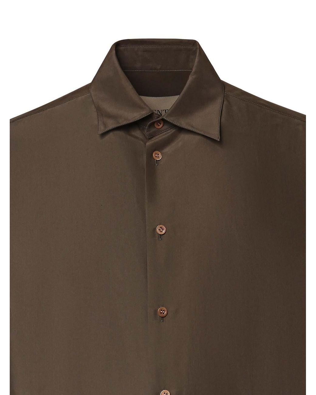 Valentino Garavani Brown Silk Shirt for men