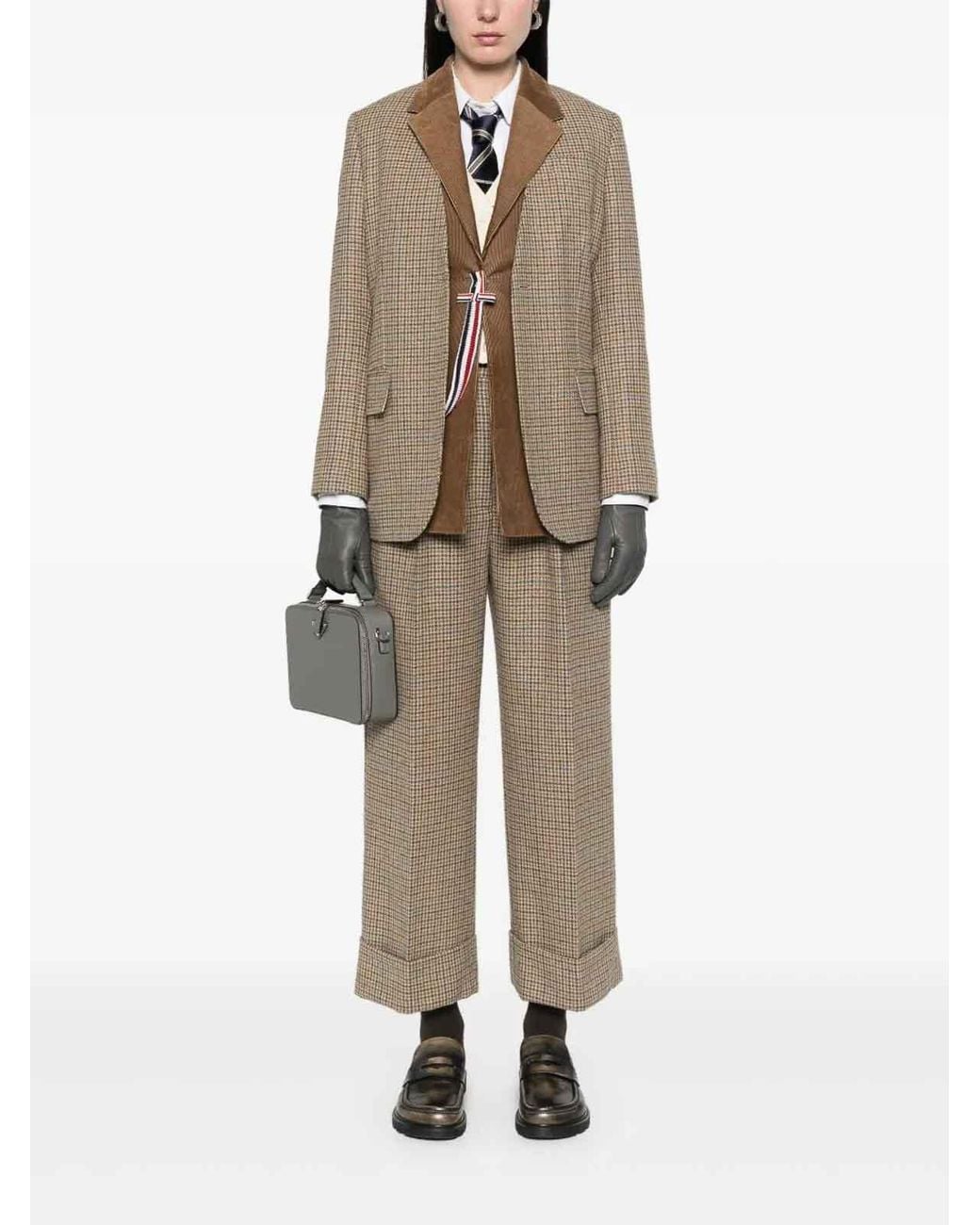Thom Browne Gray High Waisted Double Pleat Trouser