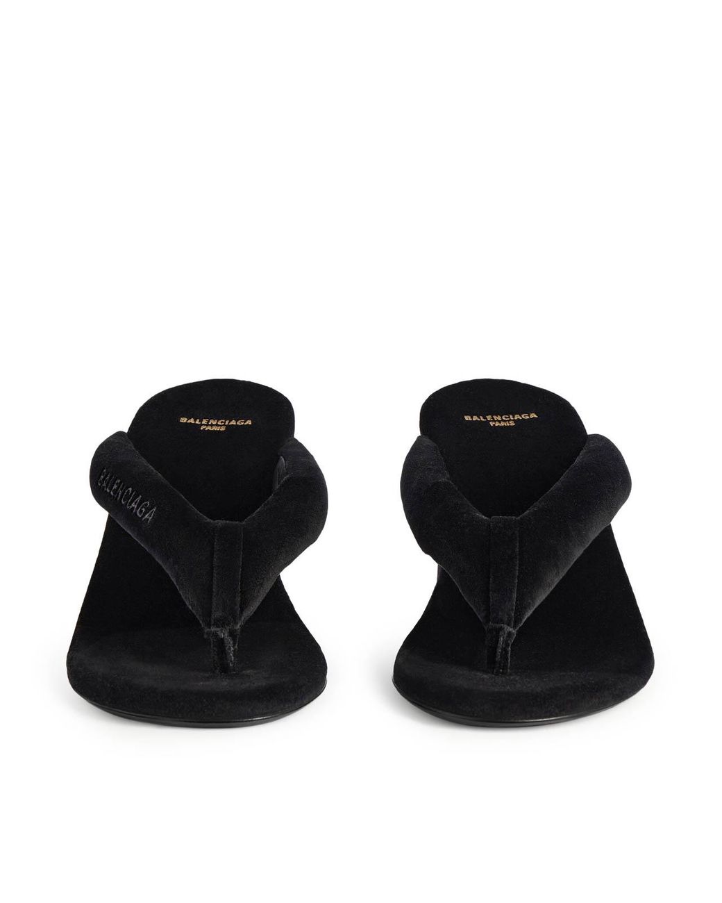Balenciaga Black Gaeta Wedge Flip-Flops