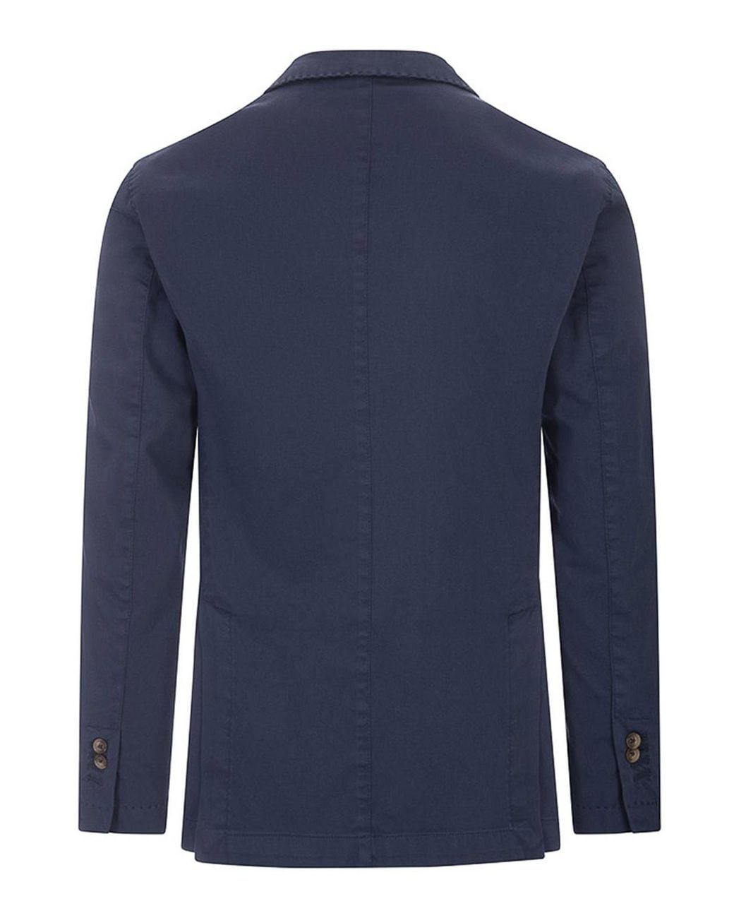 RUSSO CAPRI Blue Oxford Cotton Blazer for men