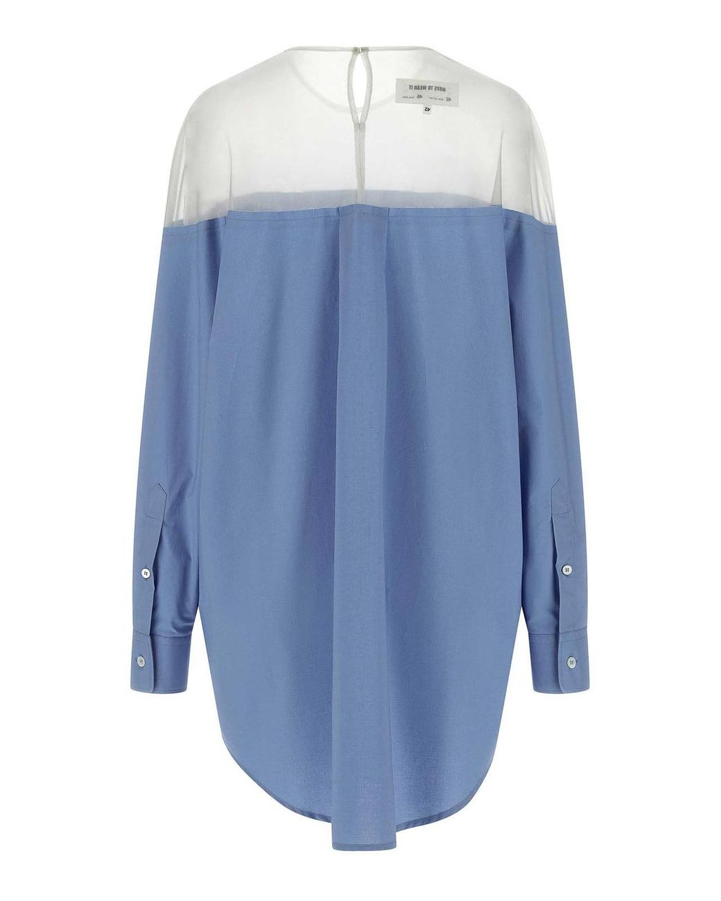 MM6 by Maison Margiela Blue Tulle Insert Shirt