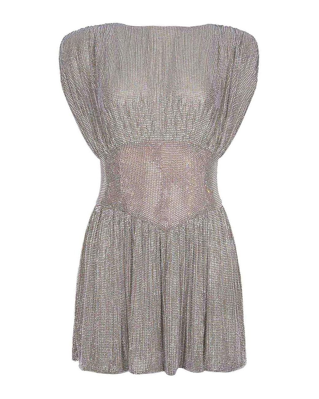 GIUSEPPE DI MORABITO Gray Dress Made Of A Poliamide