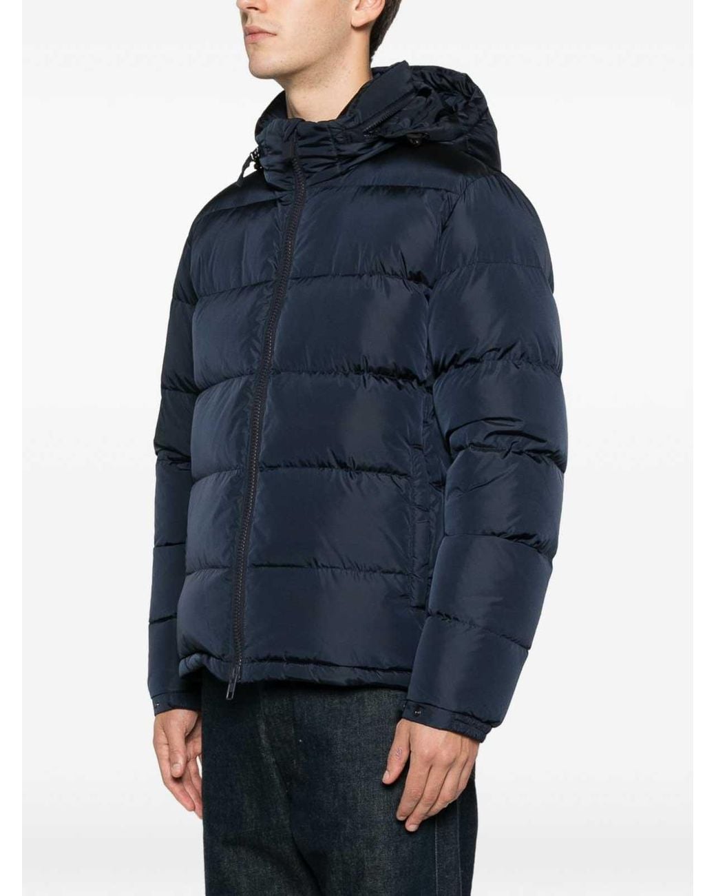 Aspesi Blue Padded Nylon Down Jacket for men