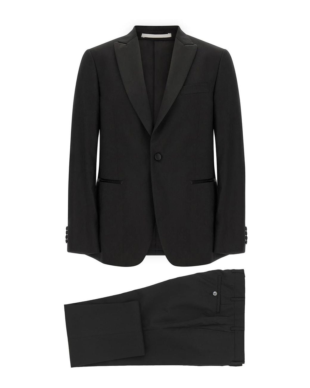 Pal Zileri Black Wool And Satin Dress for men