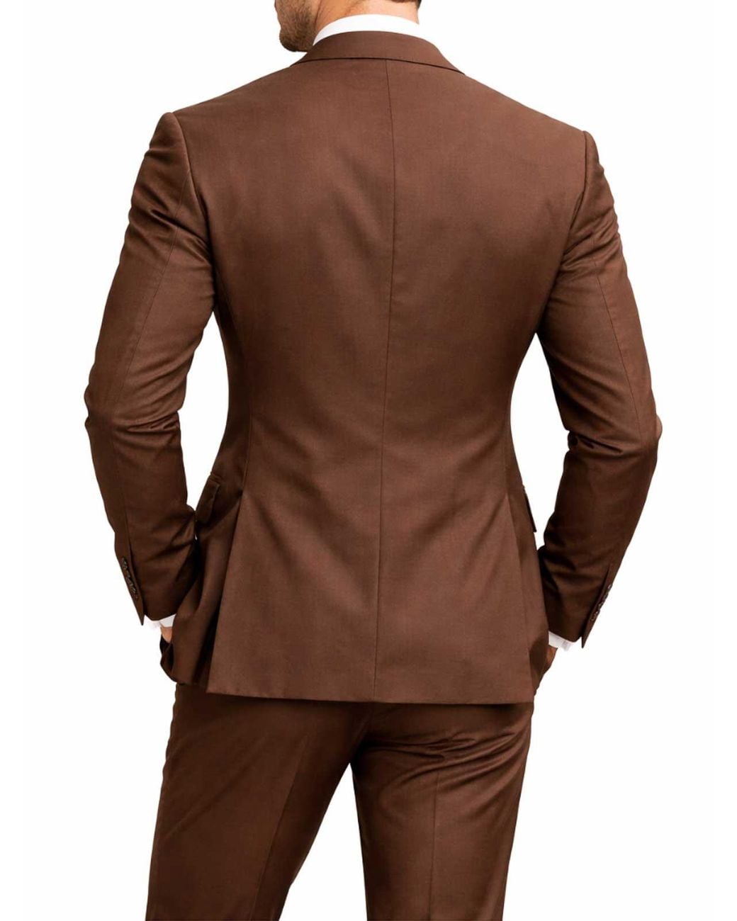 Franzese Collection Brown Breasted Suit for men