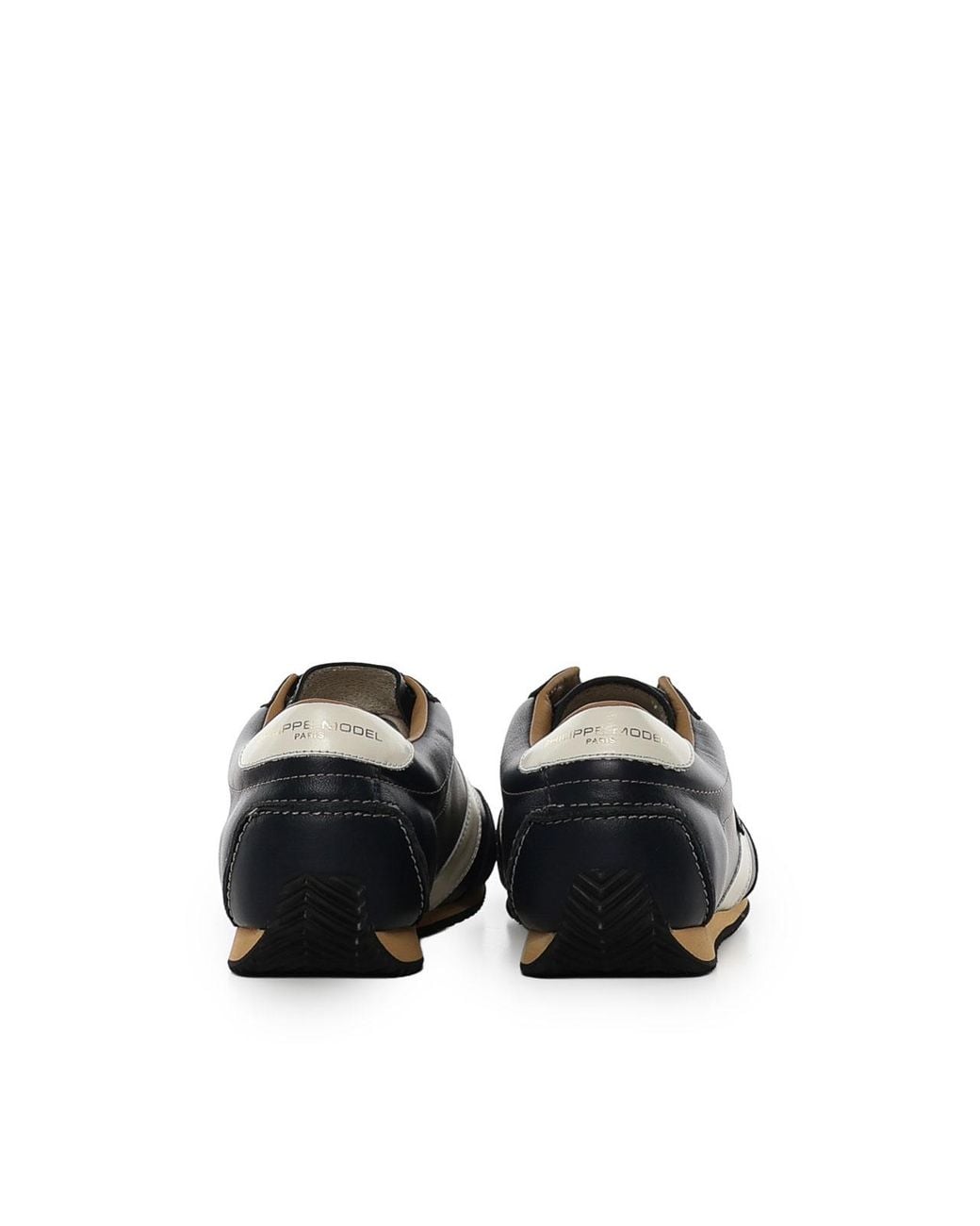 Philippe Model Black Planche Leather Sneakers for men