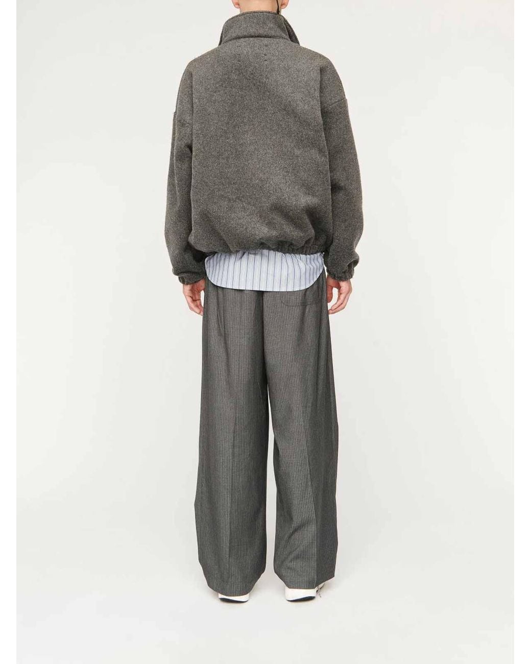 Song For The Mute Gray Sweater Half Zip Pullover