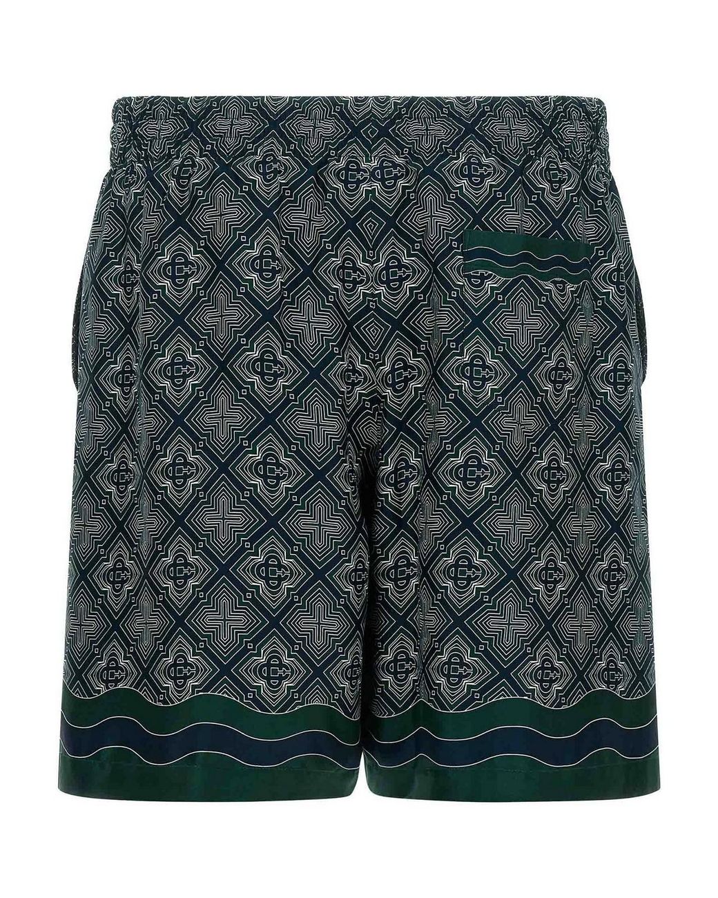 Casablanca Green 'Radiating Monogram' Shorts for men