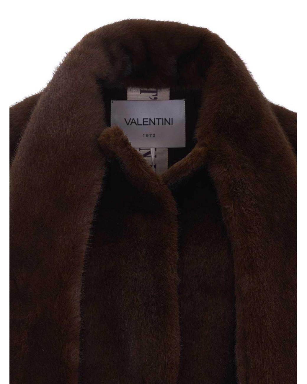 VALENTINI 1972 Brown Faux Fur Jacket
