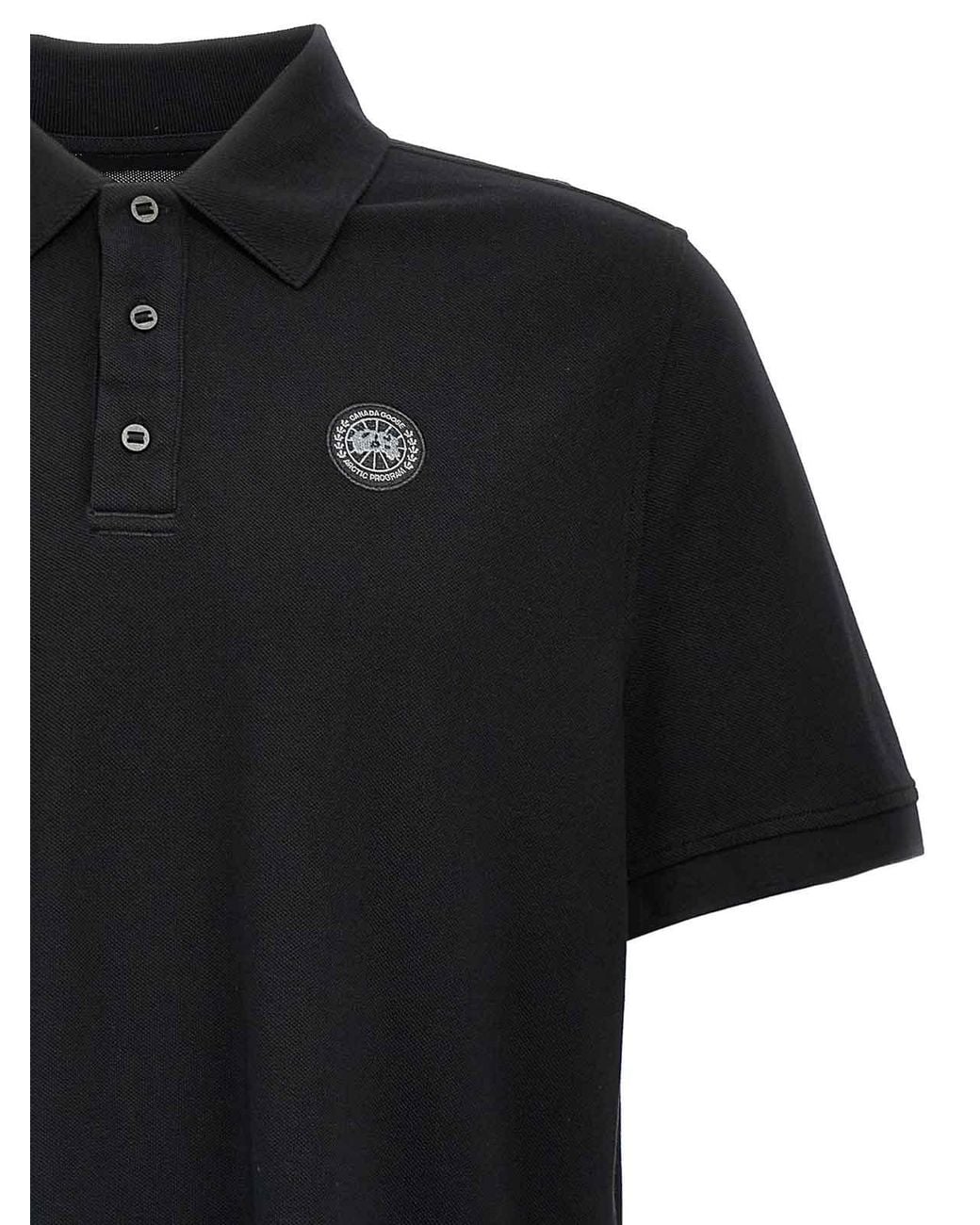 Canada Goose Black Cotton Polo Shirt for men