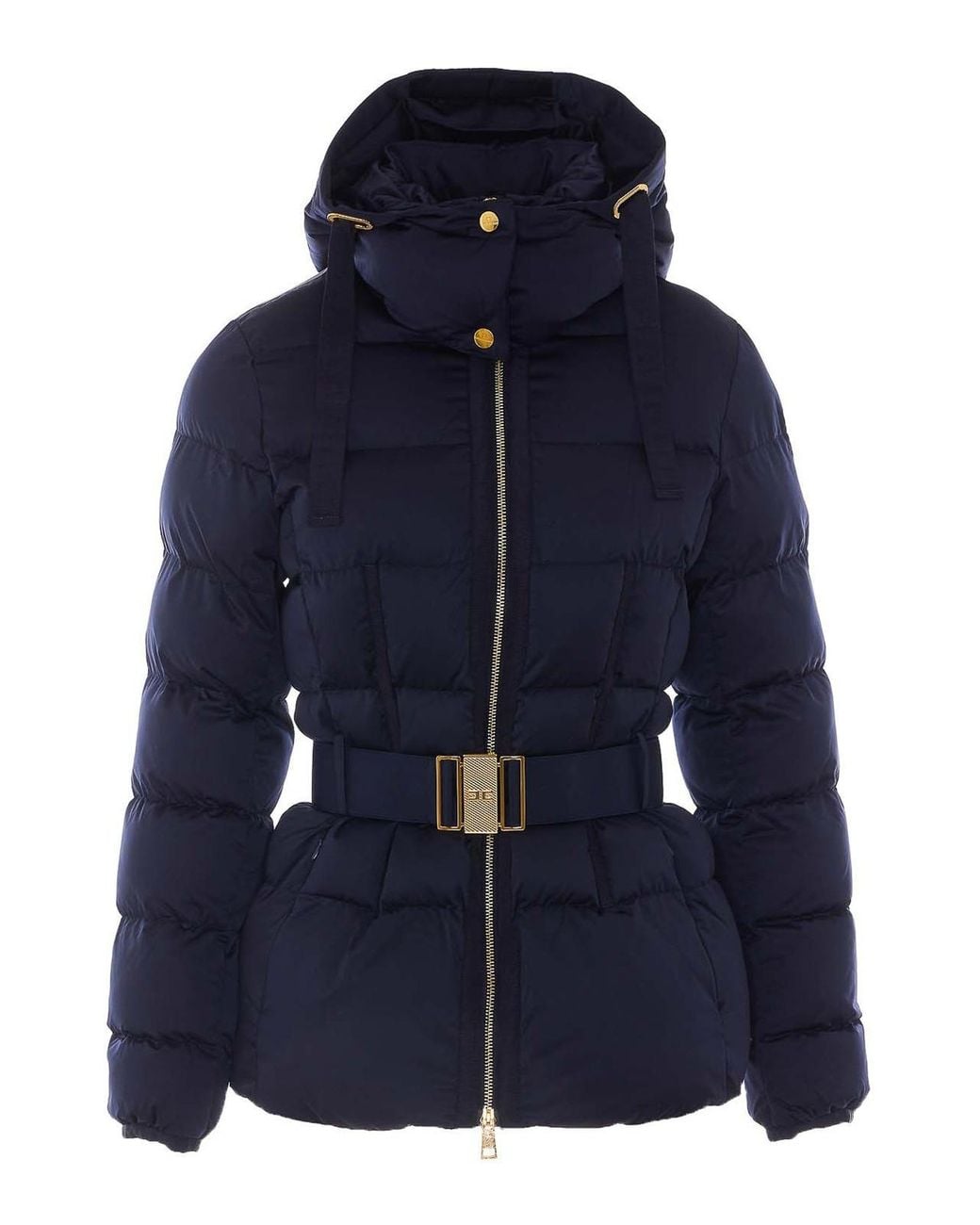 Elisabetta Franchi Blue Down Jacket