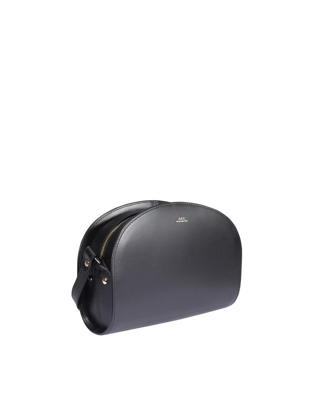 A.P.C. Black Demi-Lune Leather Bag