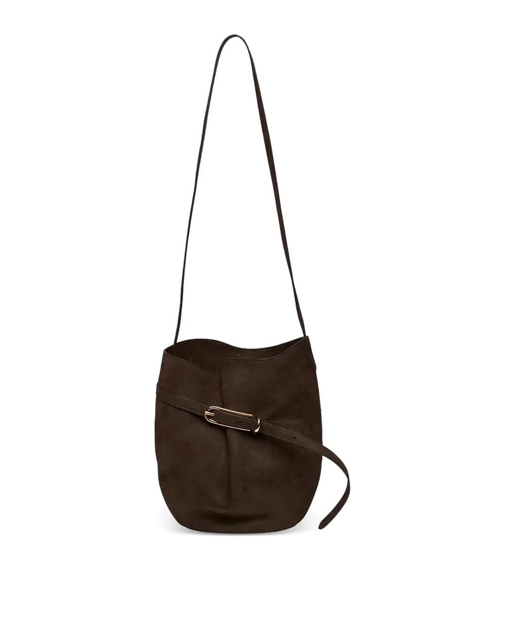 Liffner White Belted Bucket Bag
