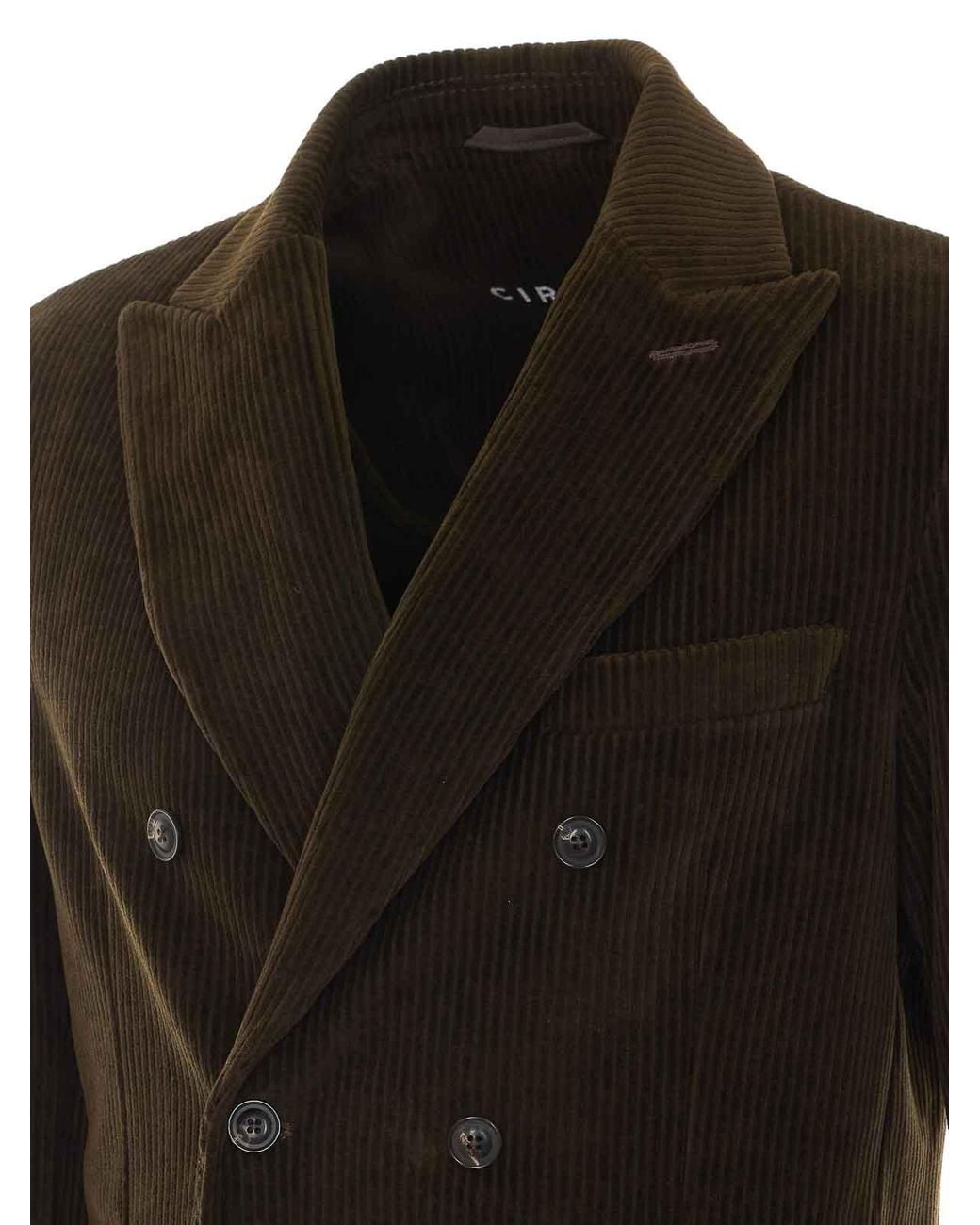 Circolo 1901 Black Velvet Double Breasted Jacket for men