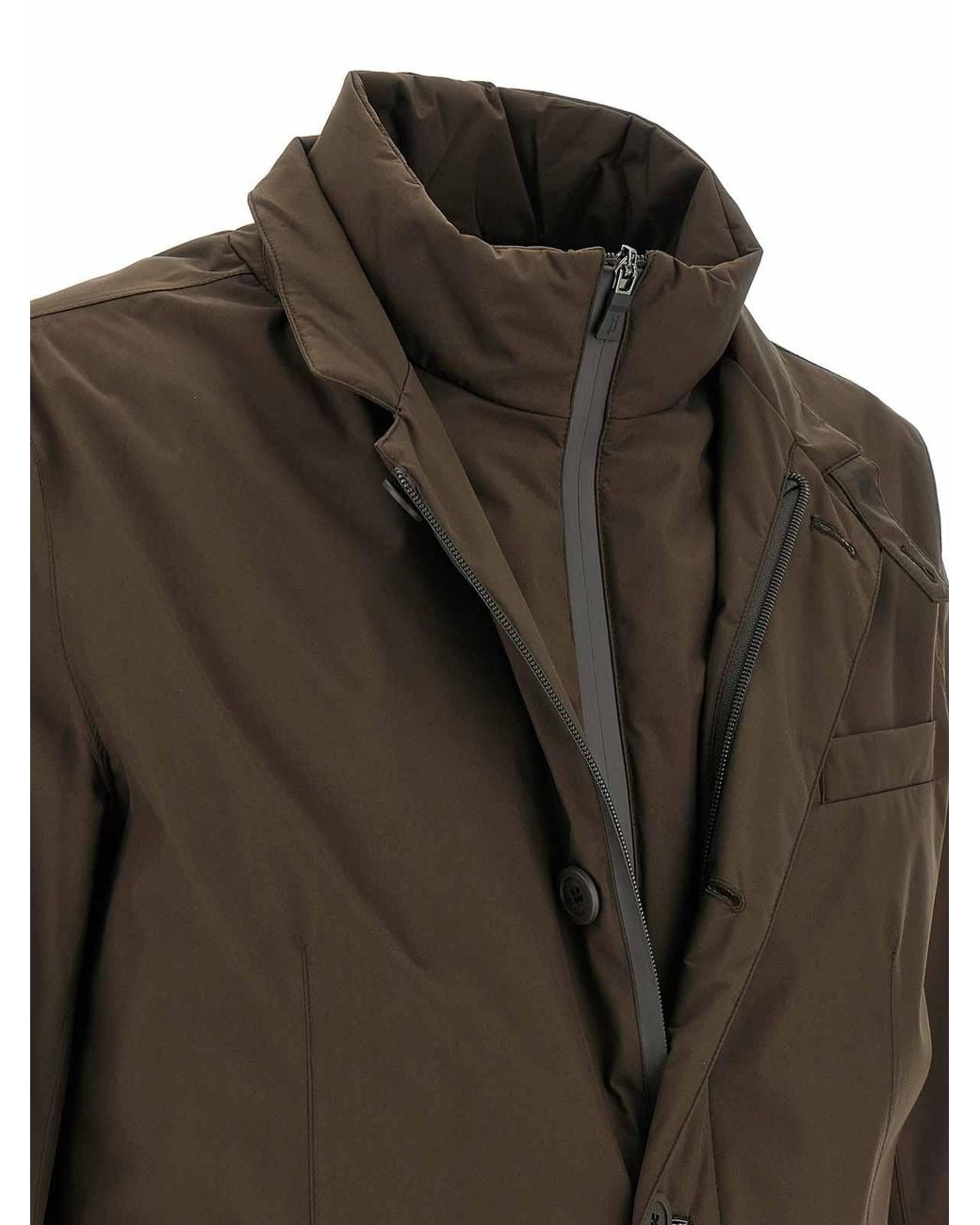 Herno Green Bib Insert Jacket for men