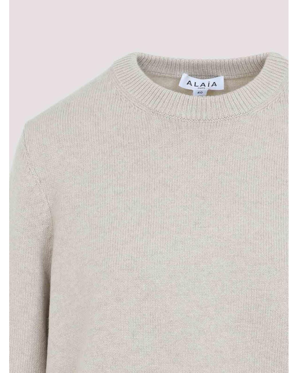 Suéter Cuello Redondo Alaïa de color White