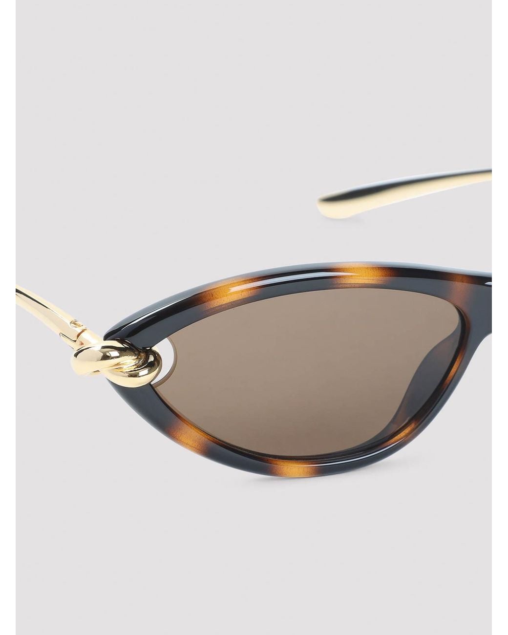 Bottega Veneta Metallic Knot Cat Eye Sunglasses