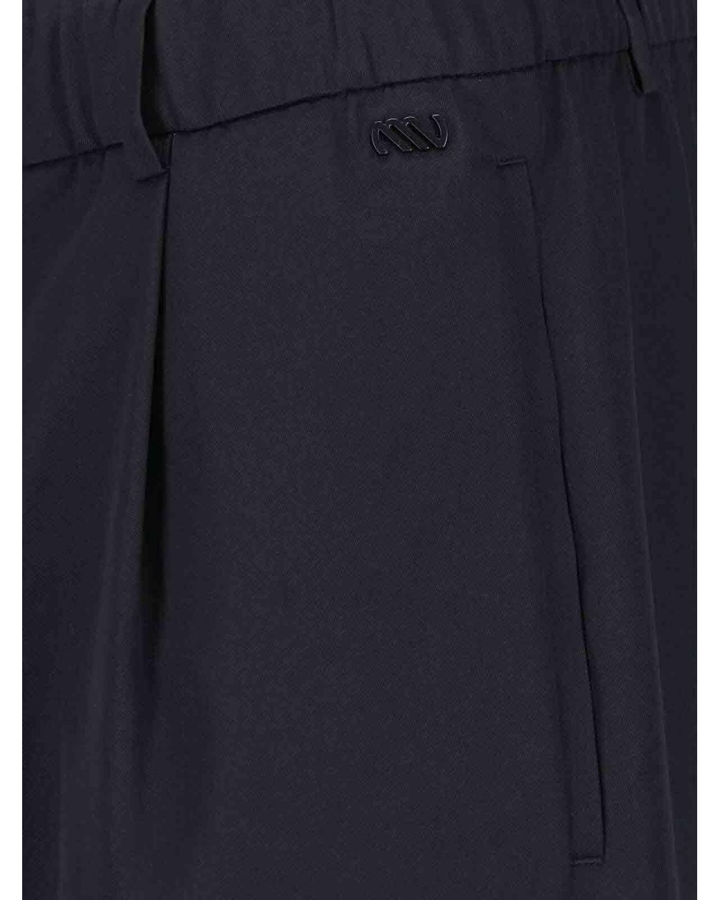 Massimo Osti Studio Blue Tailored Wool Trousers for men