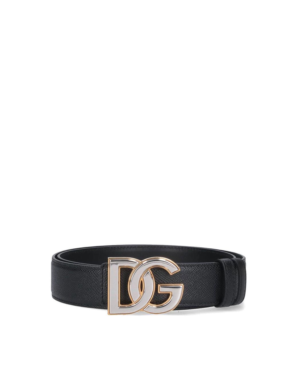 Dolce & Gabbana White Logo Belt for men