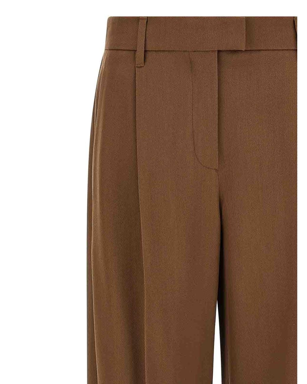 Brunello Cucinelli Brown Loose Leg Trousers