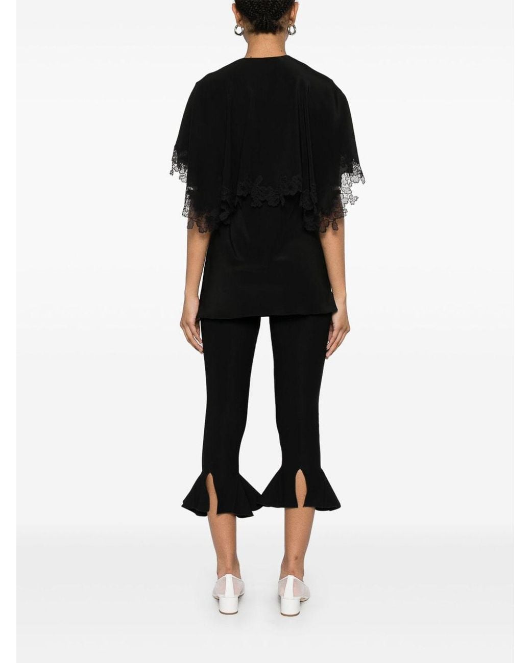 Stella McCartney Black Blouse With Lace Details