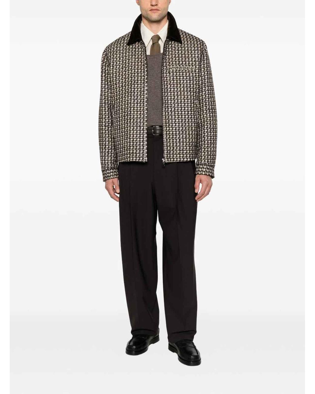 Dolce & Gabbana Brown Houndstooth Jacket for men