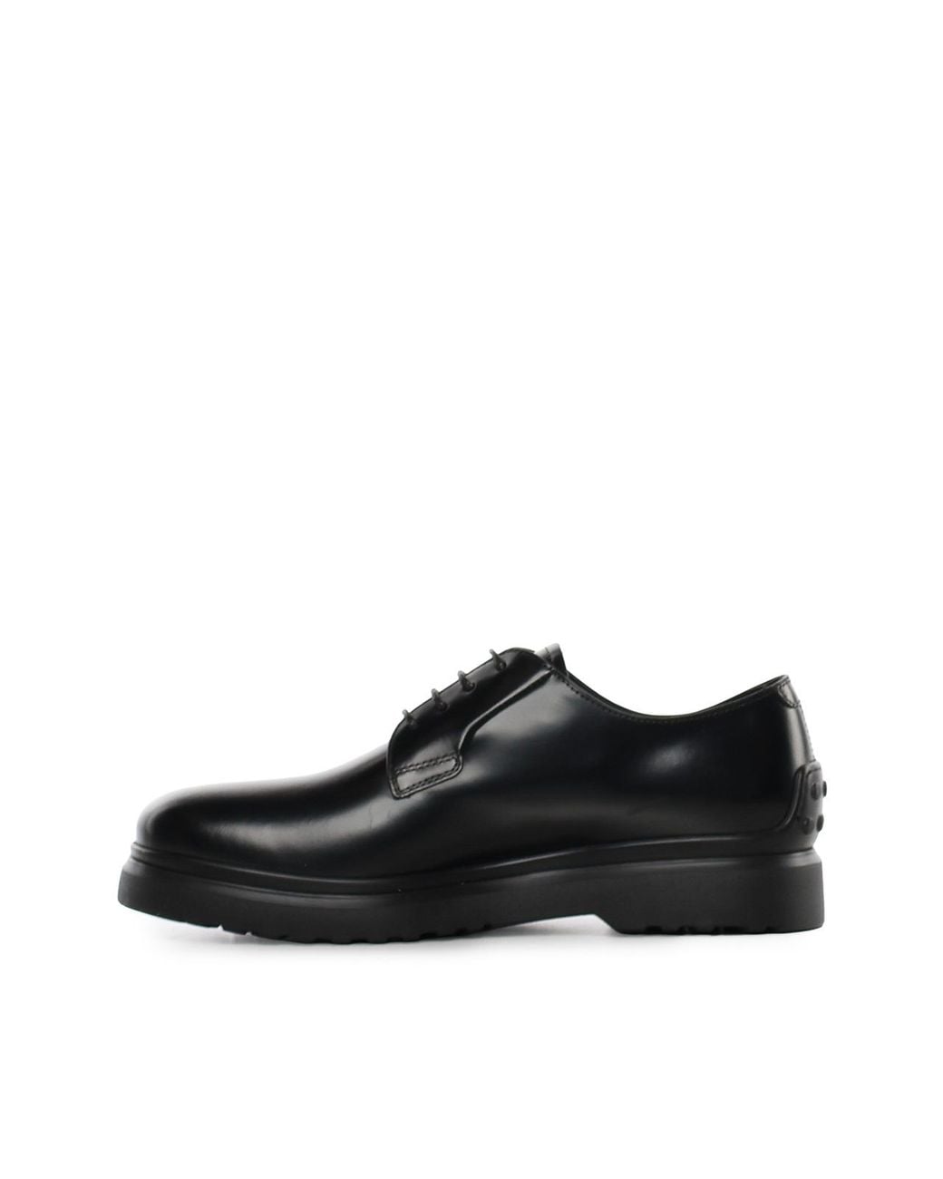 Tod's Black Leather Lace-Ups for men