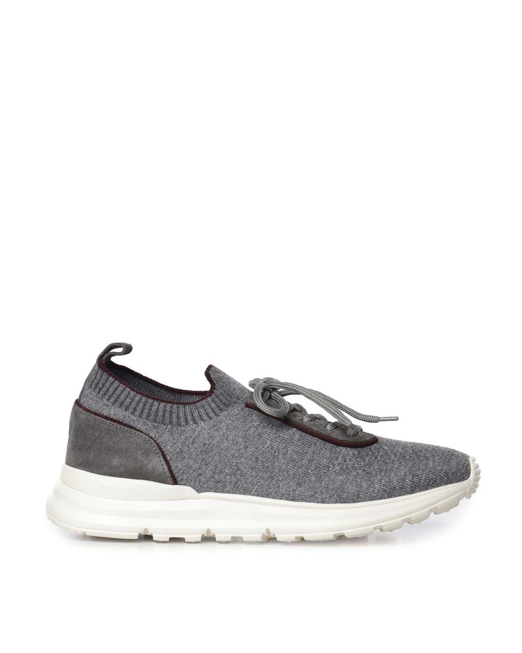 Eleventy Gray Nylon And Wool Blend Sneakers for men