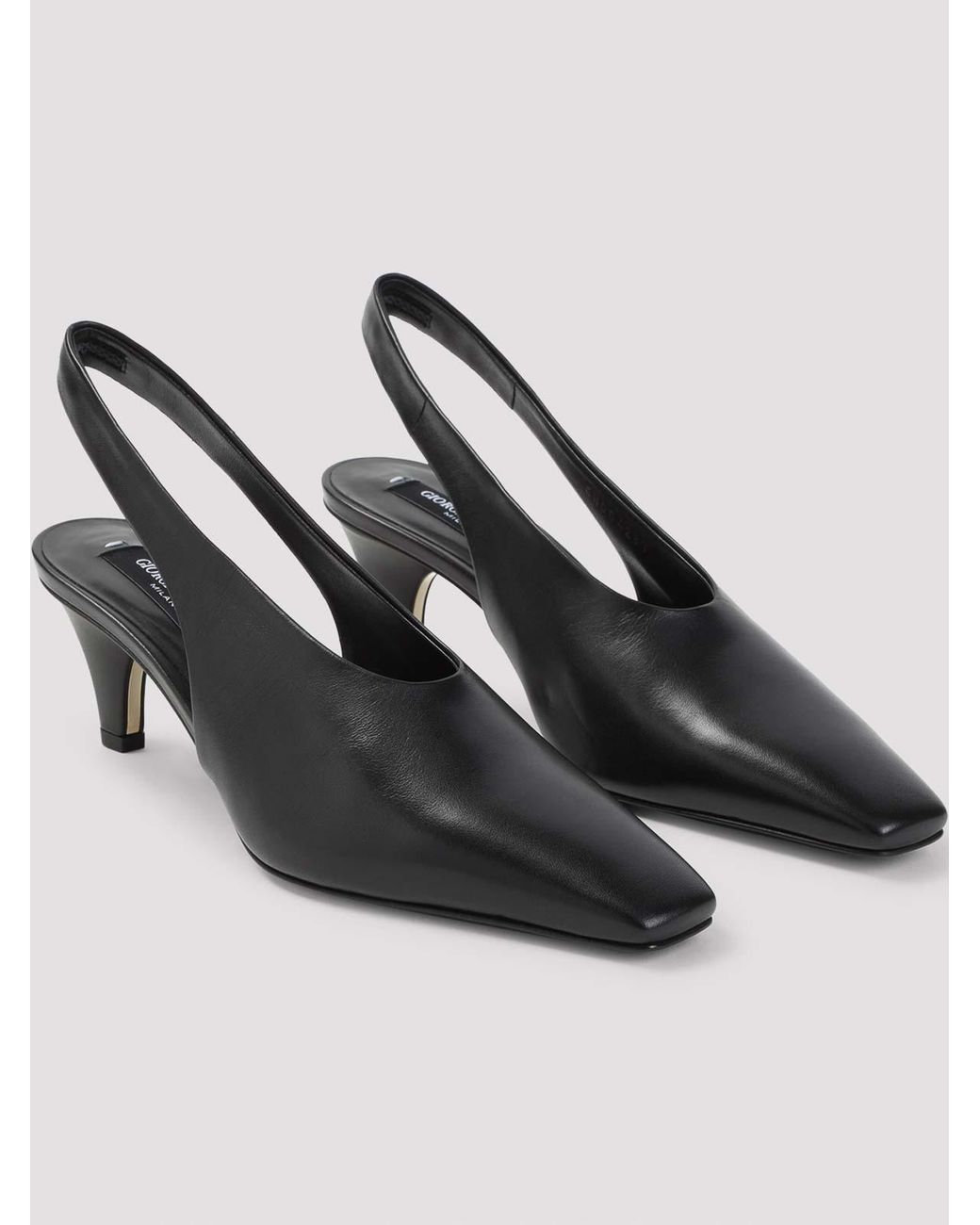 Giorgio Armani Black Nappa Decollet